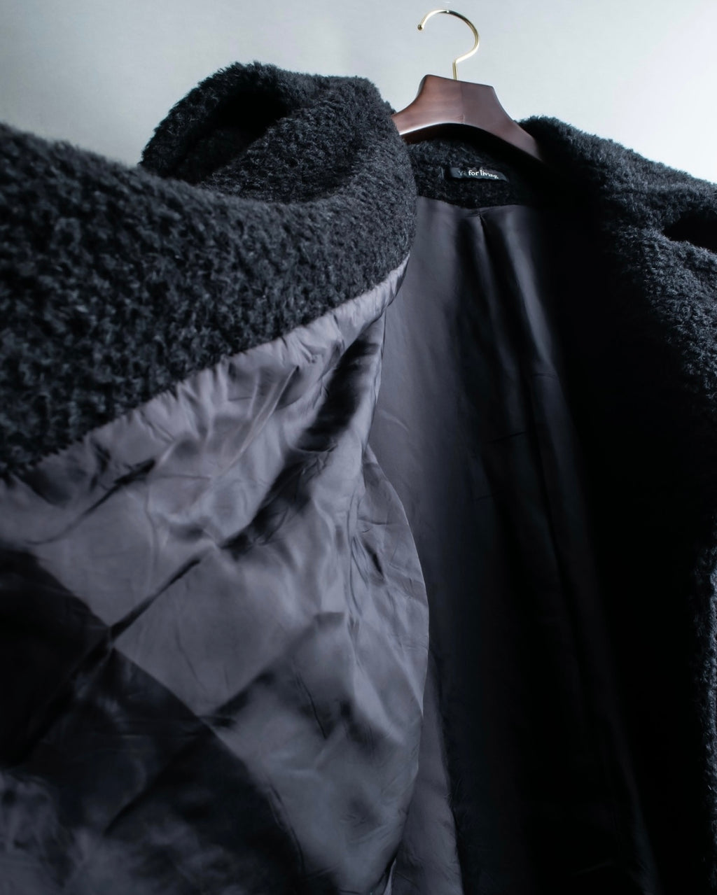 "Y's for living" Alpaca big collar airy coat