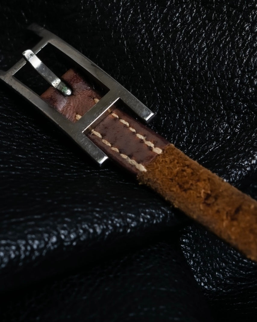 "HERMES" leather bracelet choker
