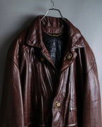 Vintage super oversized leather coat