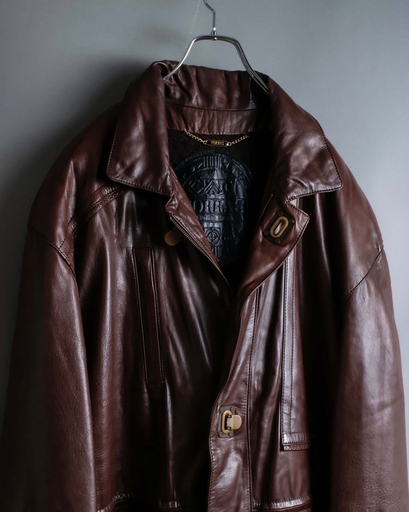 Vintage super oversized leather coat