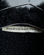 "BALENCIAGA" Opossum Fur Boa Leather Special Coat
