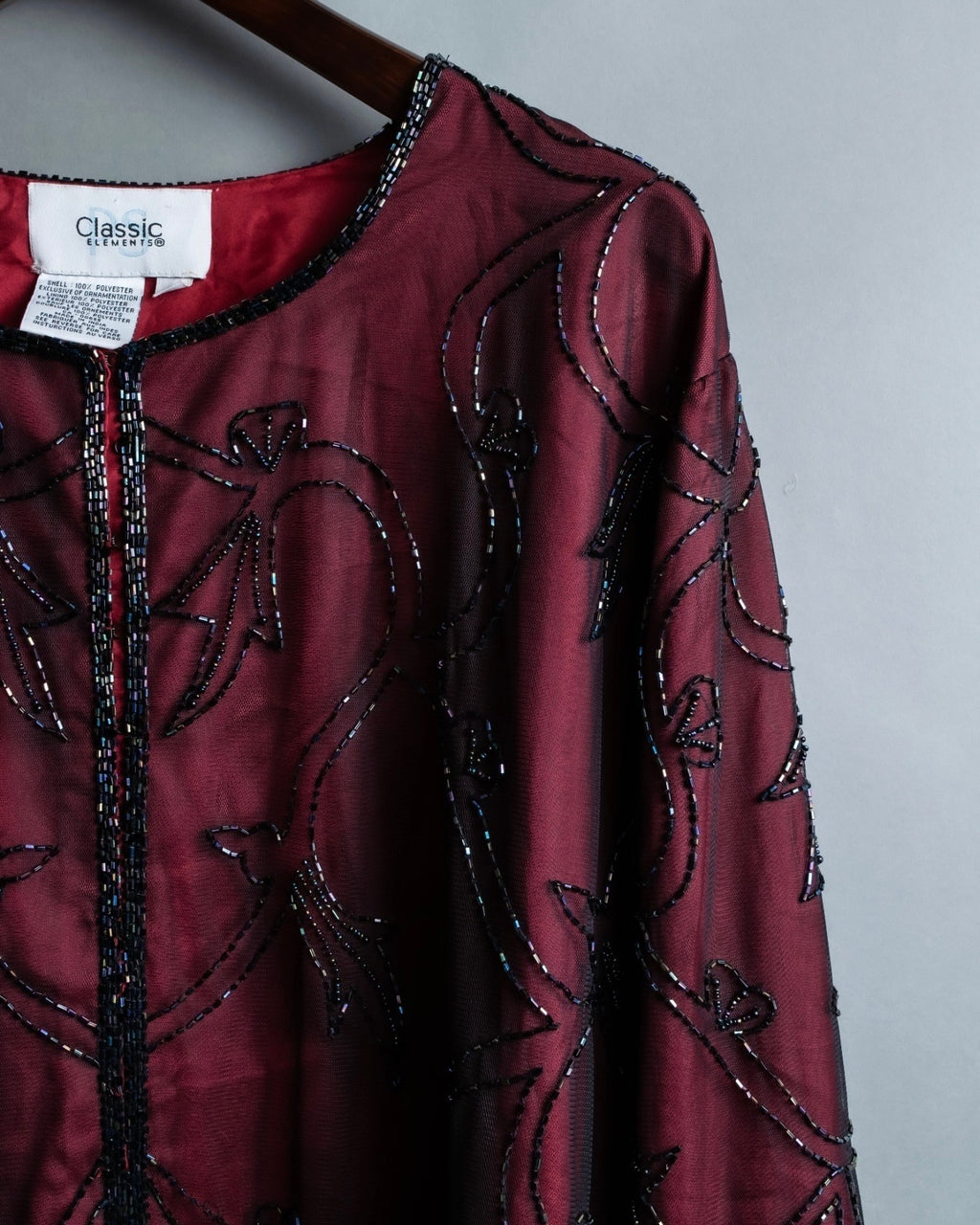 Sheer Layered Bijou Jacket