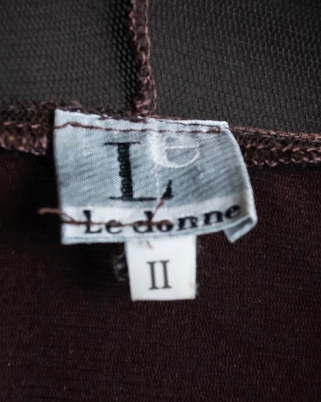 Vintage Leopard Print Sheer Dress Shirt