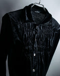 "tricot COMME des GARCONS" Mad velour avant-garde gathered shirt