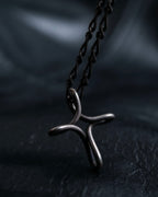 “Tiffany&Co”twisted cross designed silver 925 necklace