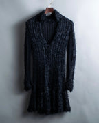 "FENDI" mohair shaggy long cardigan
