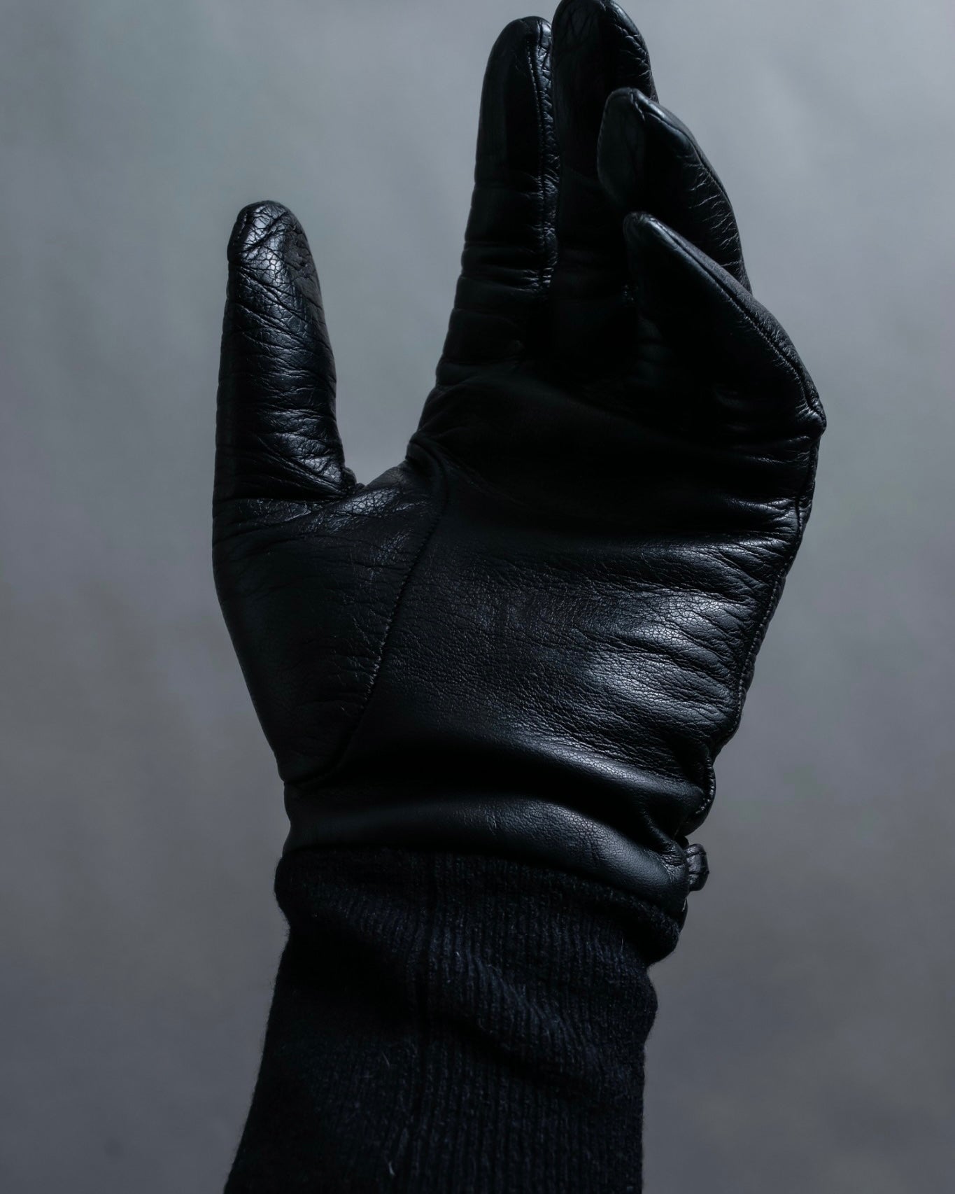 "GUCCI" Horsebit Leather×cashmere Gloves