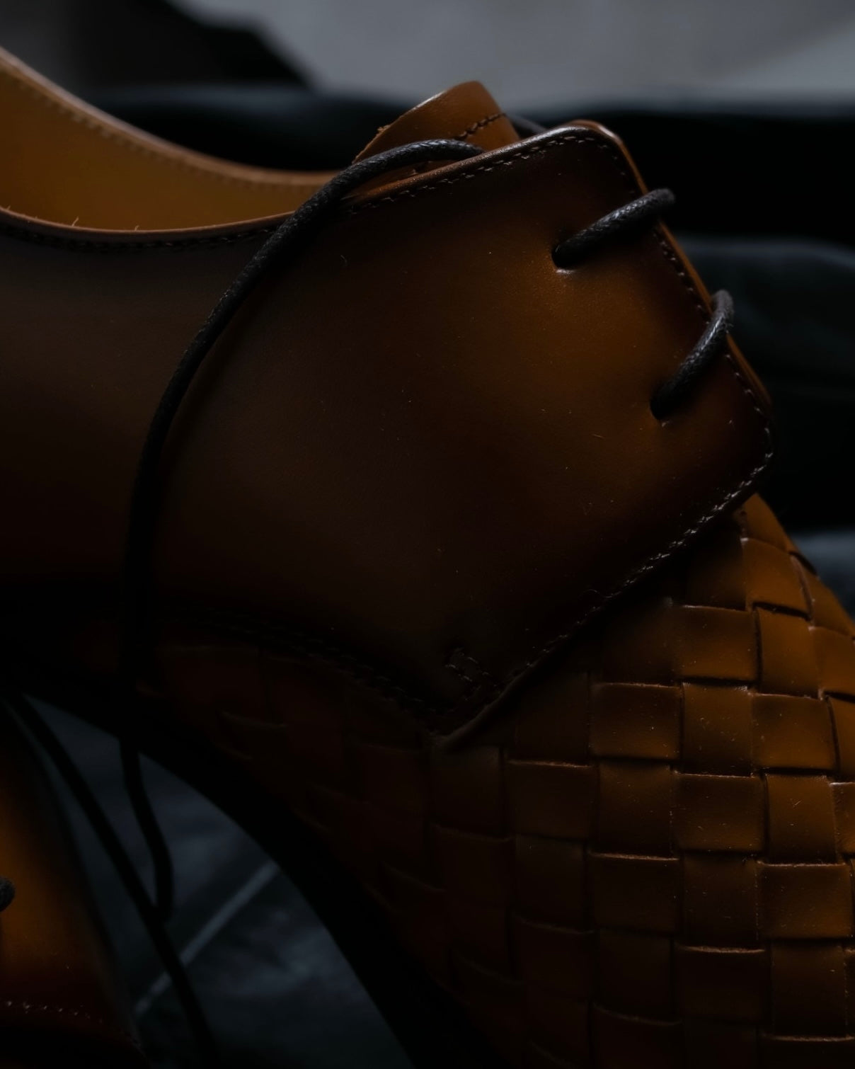 “MODELLO” gradation color intrecciato designed dress shoes