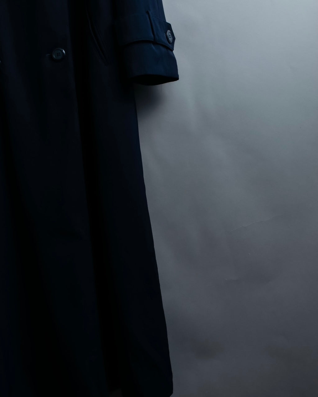 Vintage super long dark blue trench coat