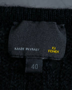 "FENDI" Hair fringe sheer combination summer knit