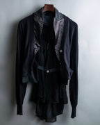 "sacai" Sheer corset layered cardigan jacket
