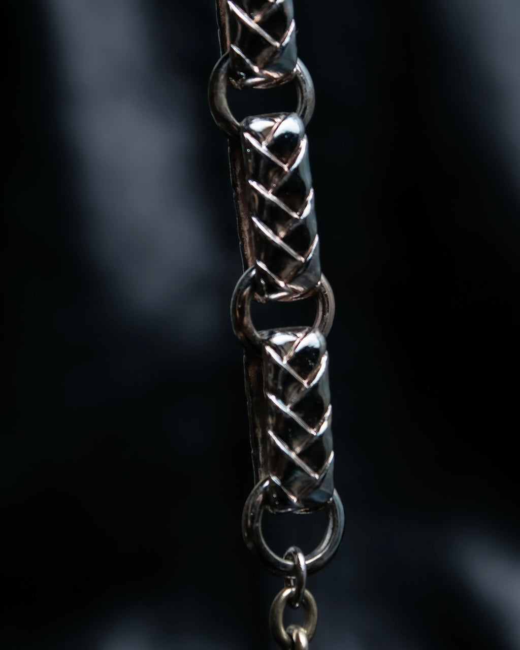 "Yves Saint Laurent" Overlapping fabric motif necklace