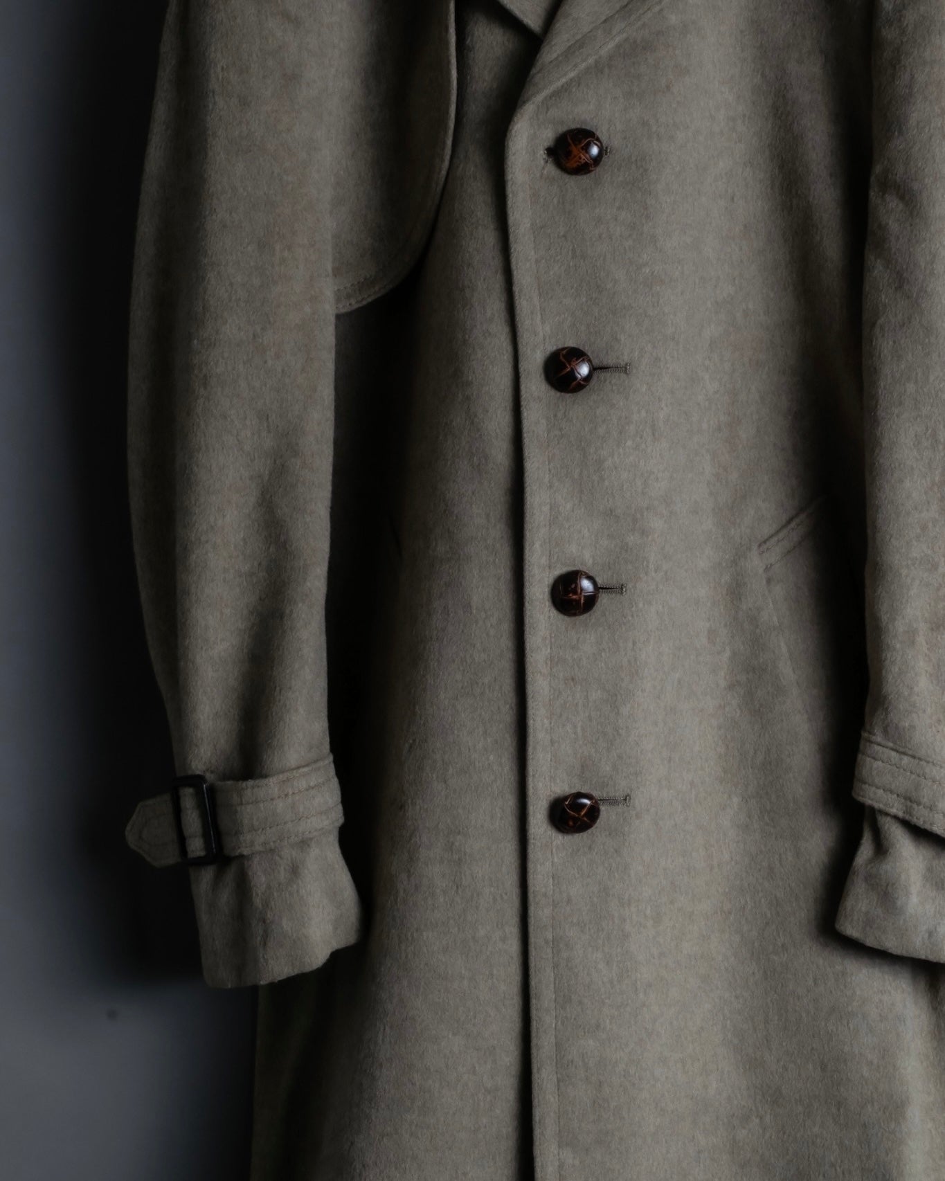 "ALPACUNA" 70's Pure wool beautiful trench coat