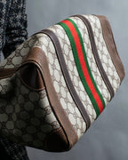 "OLD GUCCI" GG plus shelly line handbag