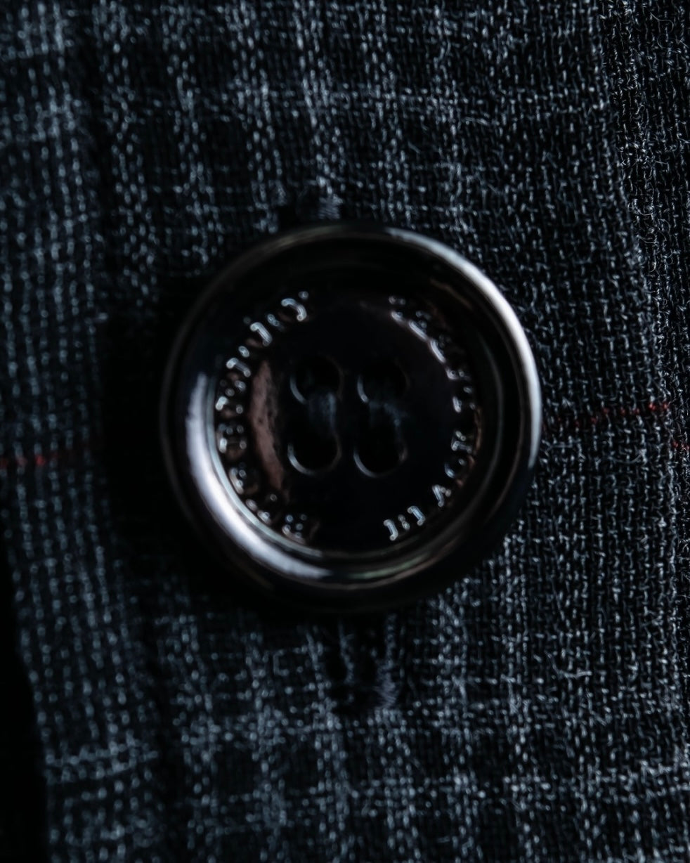 “Burberry Black Label” Trench coat designed long check shirts