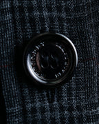 “Burberry Black Label” Trench coat designed long check shirts