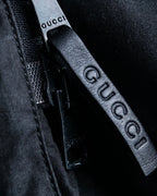"GUCCI" Fly front knit layered double zip long coat