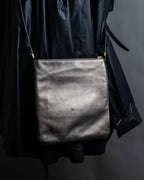 “LOEWE” anagram designed silver shoulder bag