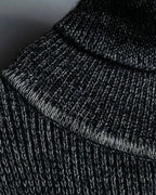 "VERSUS" Mohair blend lana wool high neck design knit