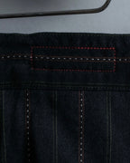 "Y's" Red Line Striped Wrap Pants Design Setup