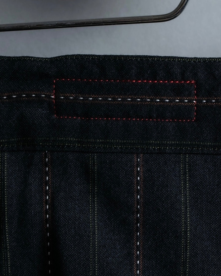 "Y's" Red Line Striped Wrap Pants Design Setup