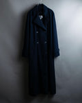 Vintage super long dark blue trench coat