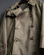 "SEEALL" patchwork designed maxi trench coat