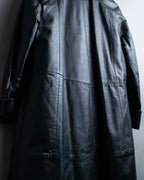 "ITALY VERA PELLE" round fur leather coat