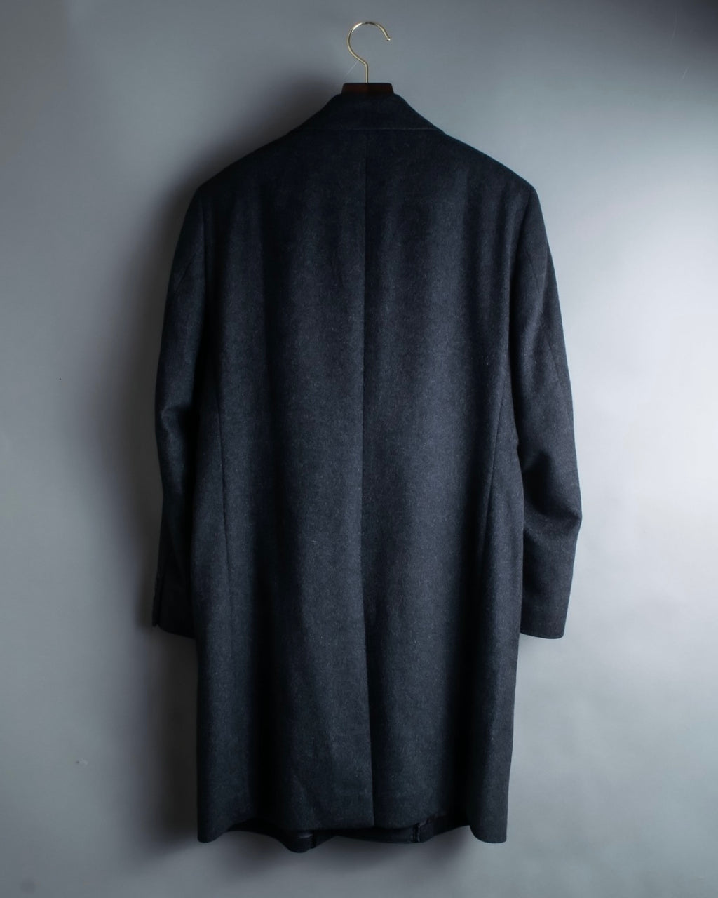 "VERSACE" fly-front double-breasted wool coat