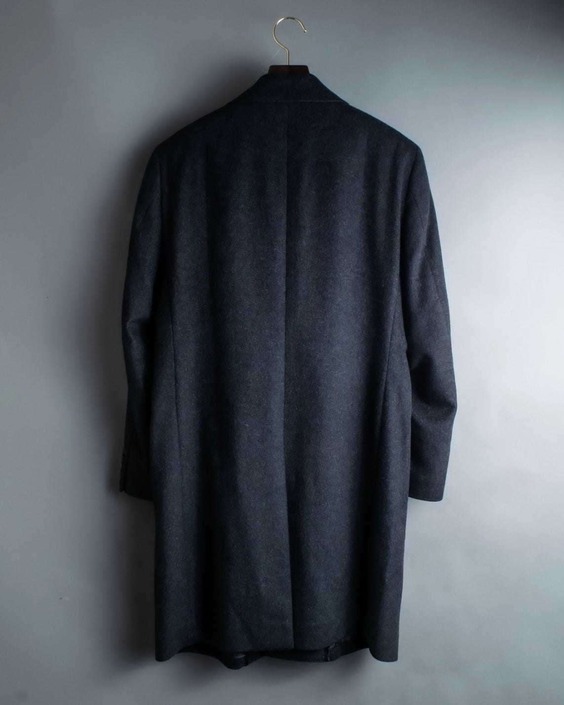 "VERSACE" fly-front double-breasted wool coat