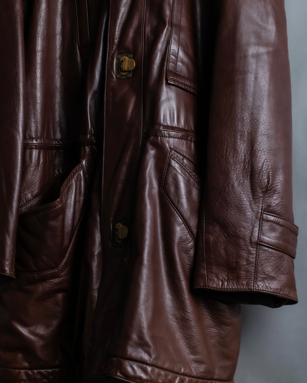 Vintage super oversized leather coat