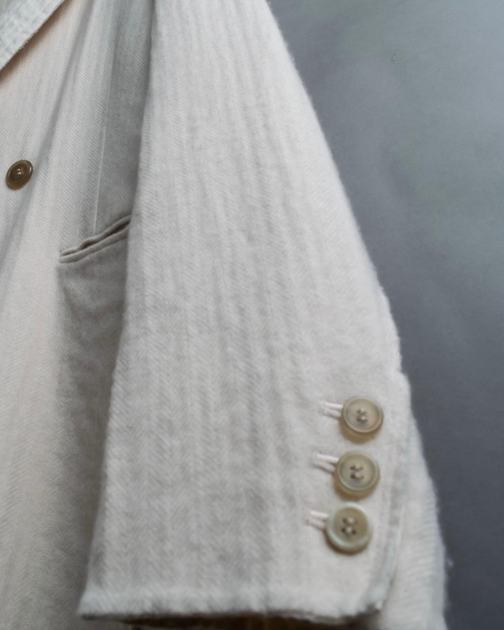 "SOWER" cashmere cotton double breasted tailored jacket