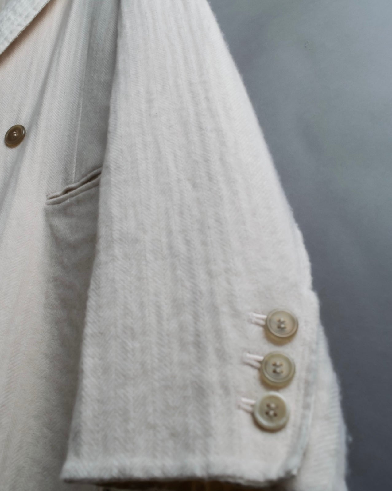 "SOWER" cashmere cotton double breasted tailored jacket