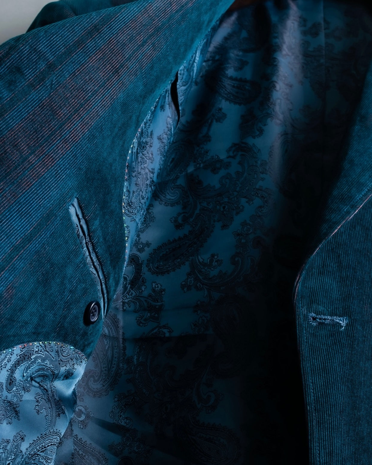 XL Vintage iridescent corduroy tailored jacket