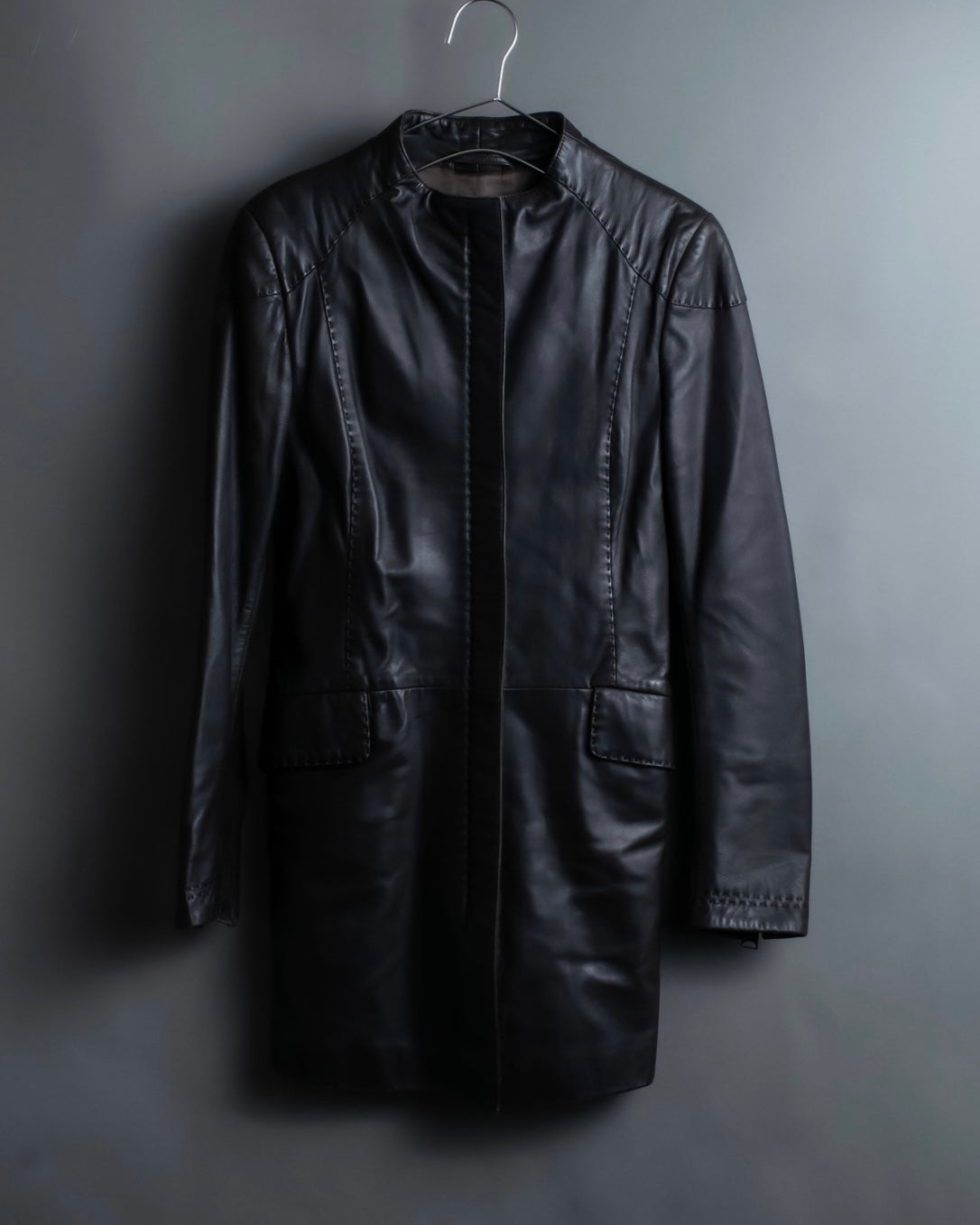 "Emporio Armani" leather stitch special design jacket