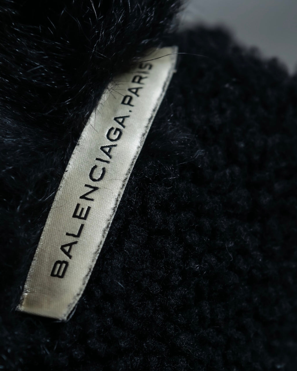 "BALENCIAGA" Opossum Fur Boa Leather Special Coat