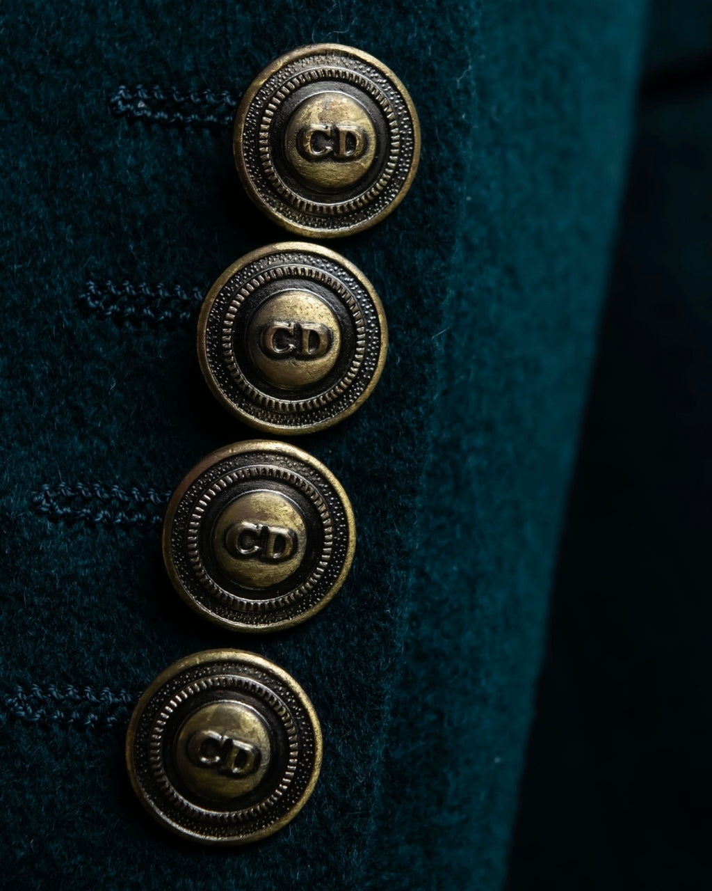 "Christian Dior MONSIEUR" Wool cashmere vibrant blue green tailored jacket