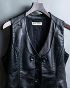 "Hiroko Koshino" Lamb leather layered vest