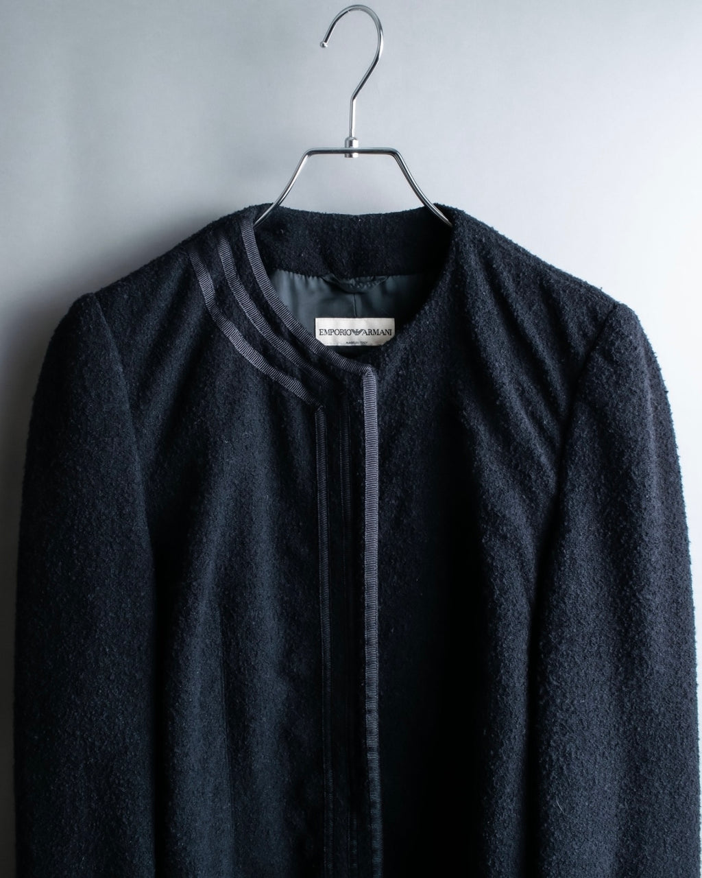 "EMPORIO ARMANI" Three-line short fly front jacket