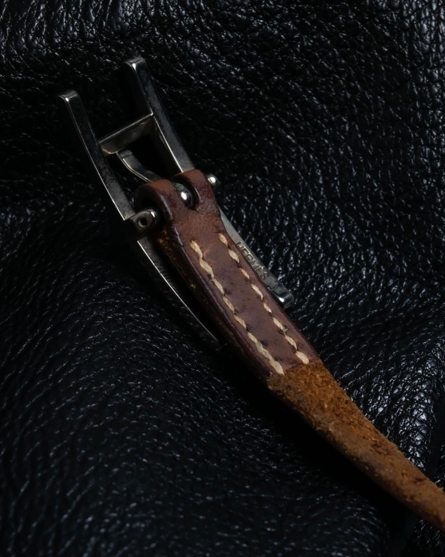 "HERMES" leather bracelet choker