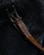 "HERMES" leather bracelet choker