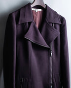 "GIANFRANCO FERRE white" riders design double zip coat