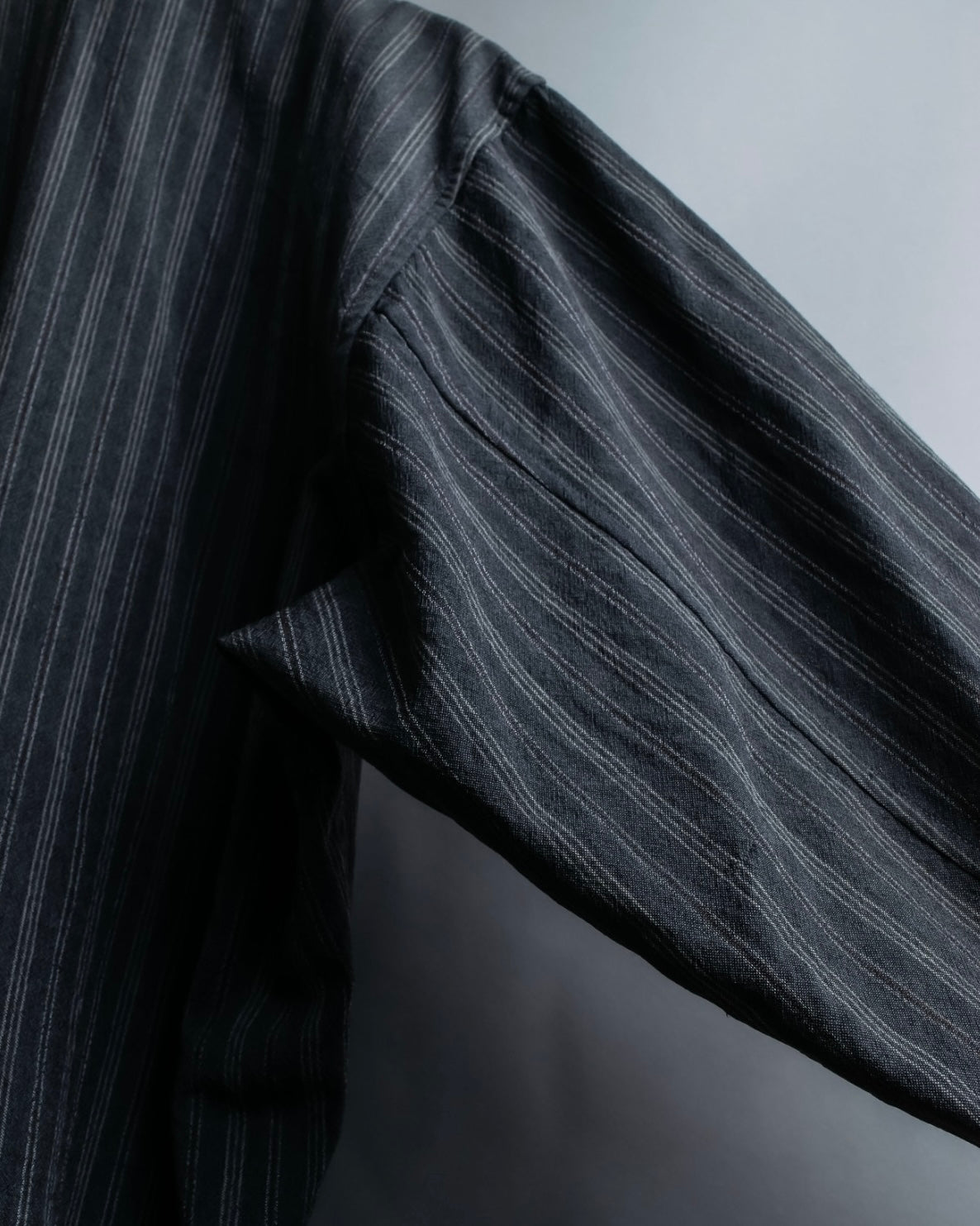 "Comme des Garcons Homme" distressed zip-up striped blouson