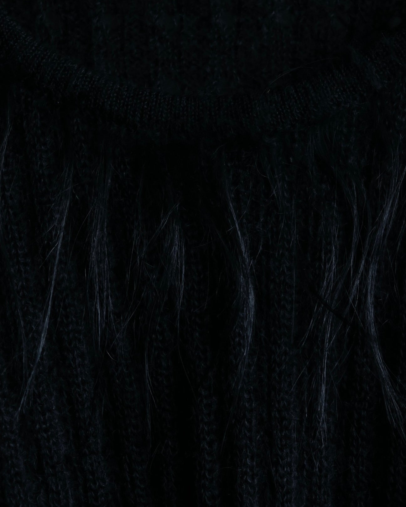 "FENDI" Hair fringe sheer combination summer knit