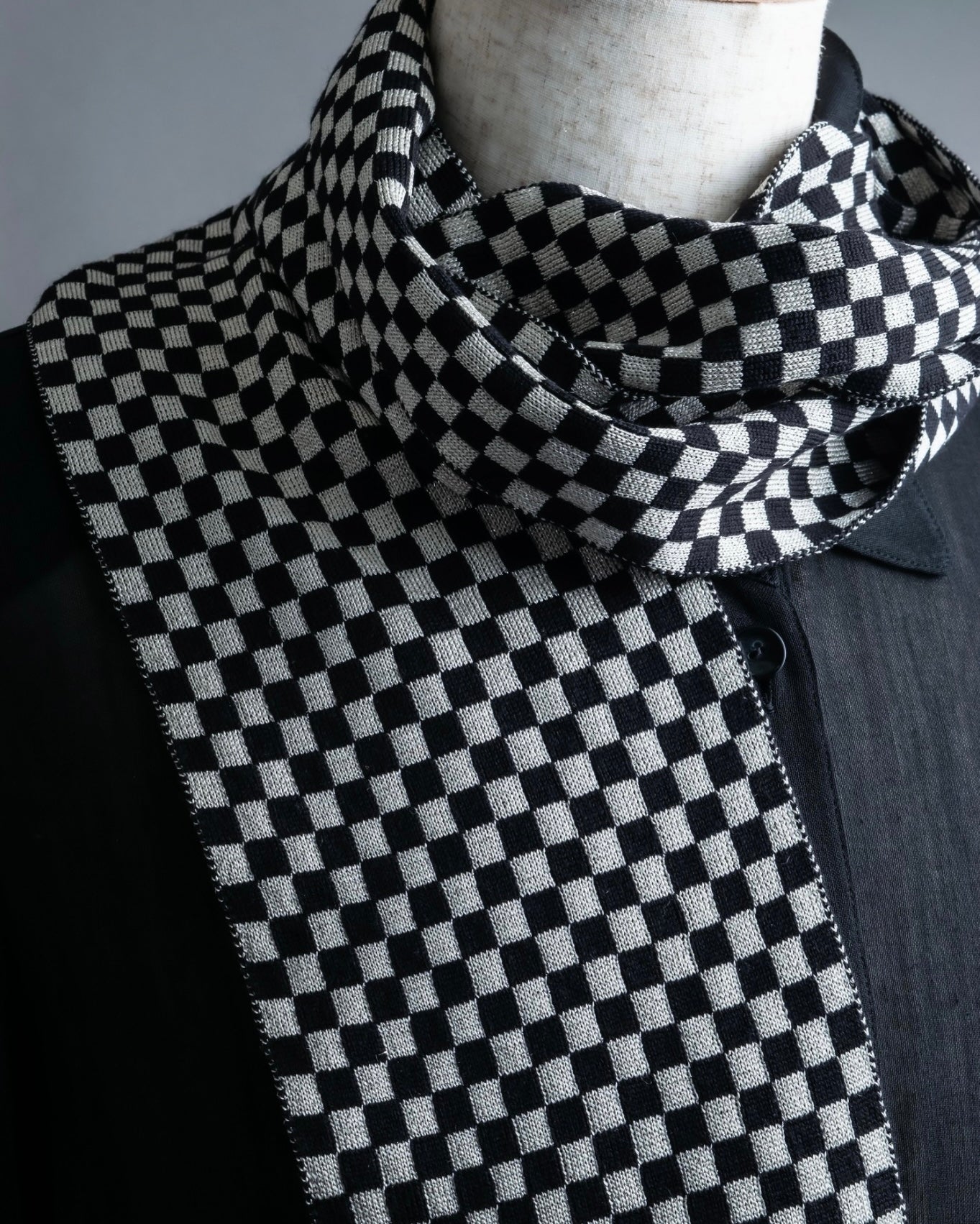 "DOLCE&amp;GABBANA" checkered pattern glitter stole