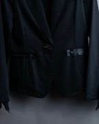 "LANVIN en Bleu" Tape-decorated tailored jacket