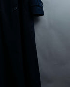Vintage super long dark blue trench coat