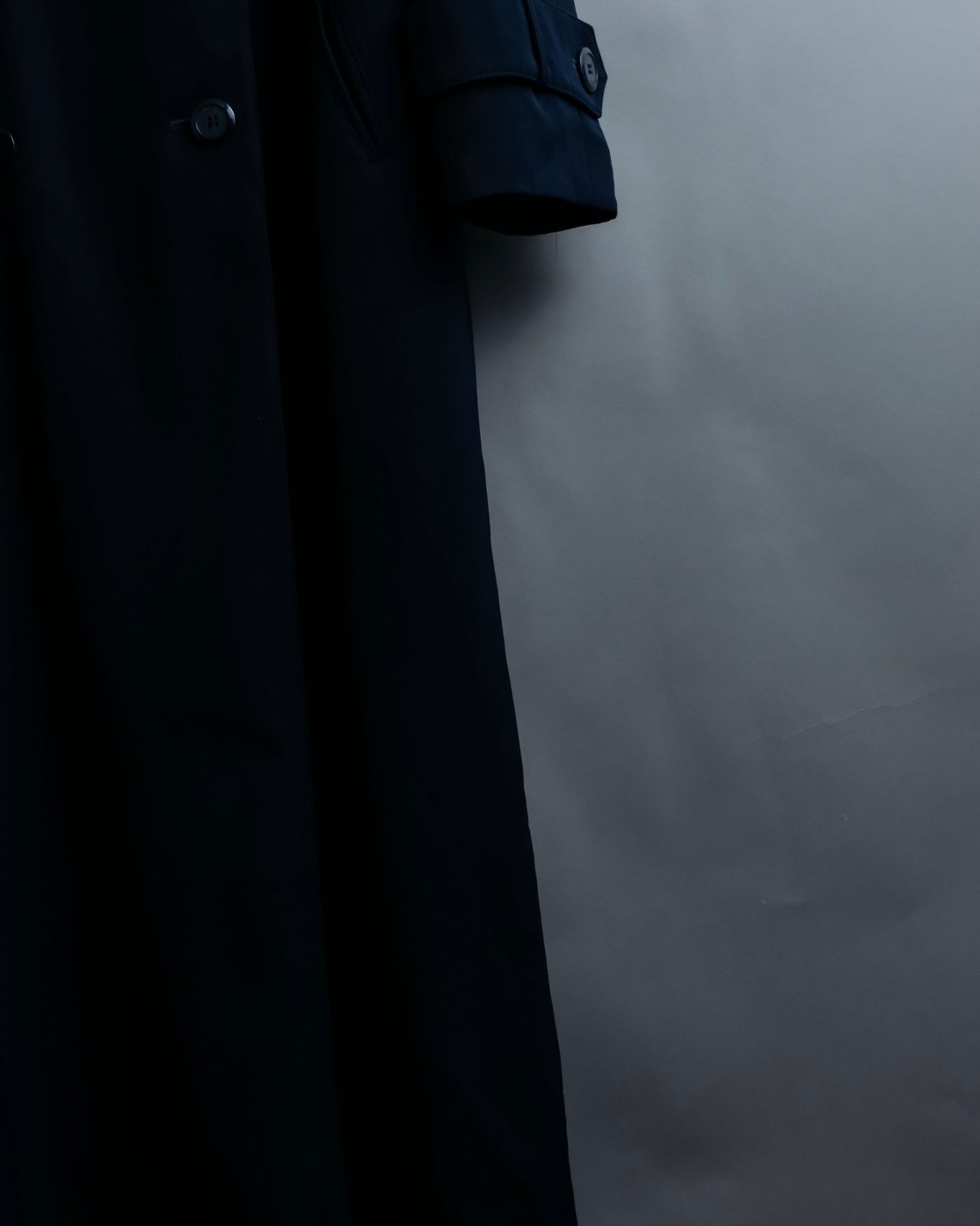 Vintage super long dark blue trench coat