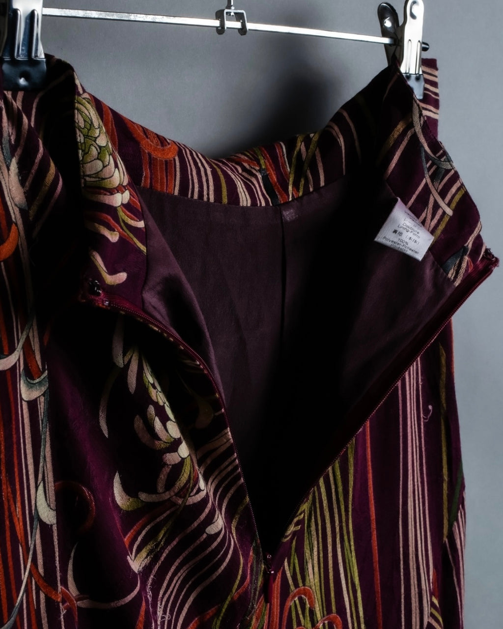 "KENZO" Art pattern skirt spider lily