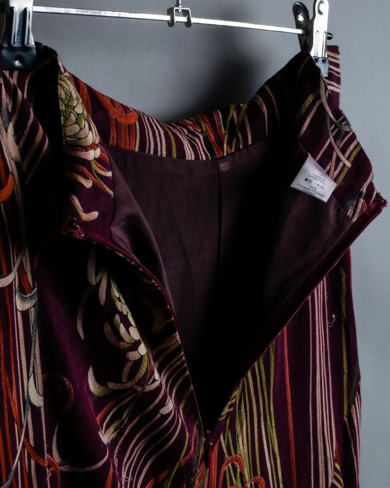 "KENZO" Art pattern skirt spider lily